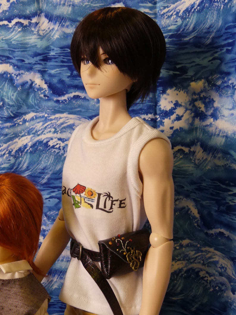 Smart Doll or BJD Adventurer/'s Burgundy Owl Steampunk Pouch and Belt Choice of Fit for Ball-Jointed Dolls Smart Dolls 13 14 16