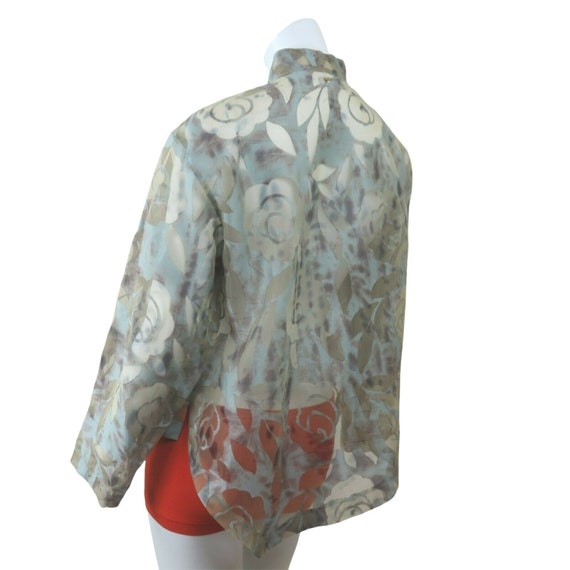 Vintage 70s Sheer Asymmetrical Open Front Jacket … - image 7