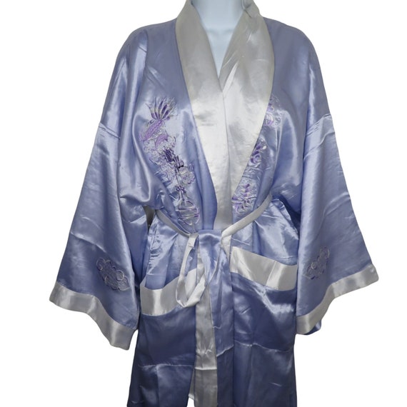 Vintage Reversable Long Kimono Dressing Robe L Dragon | Etsy