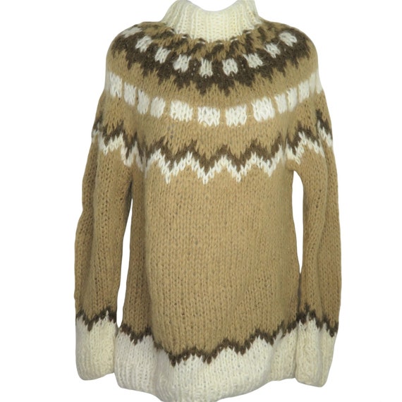 Vintage Alpaca Nordic Fair Isle Pullover Sweater … - image 10