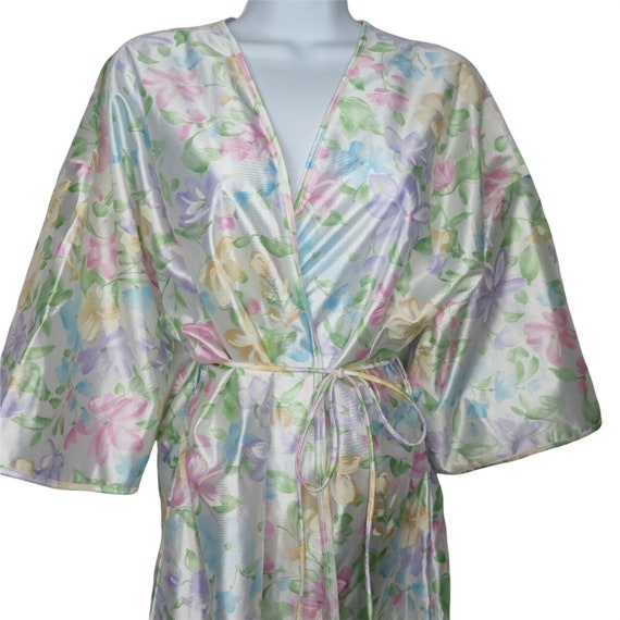 Vintage Peou de Rose Robe S Multicolor Floral Bel… - image 1