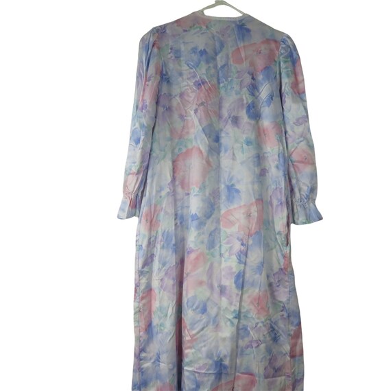 Vintage 60s Floral Nightgown Robe: Cotton Blend L… - image 8