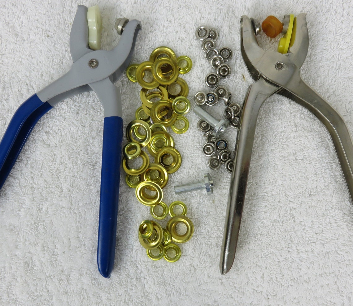 Vintage 70s Dritz Lot Various Snap Fasteners Grommets Pliers Etsy