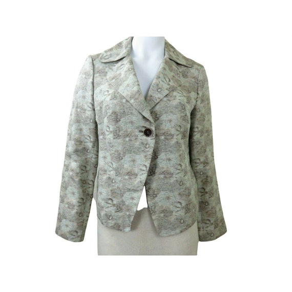 Vintage 90s Anne Klein New York Silk Blend Jacket Blazer S One 