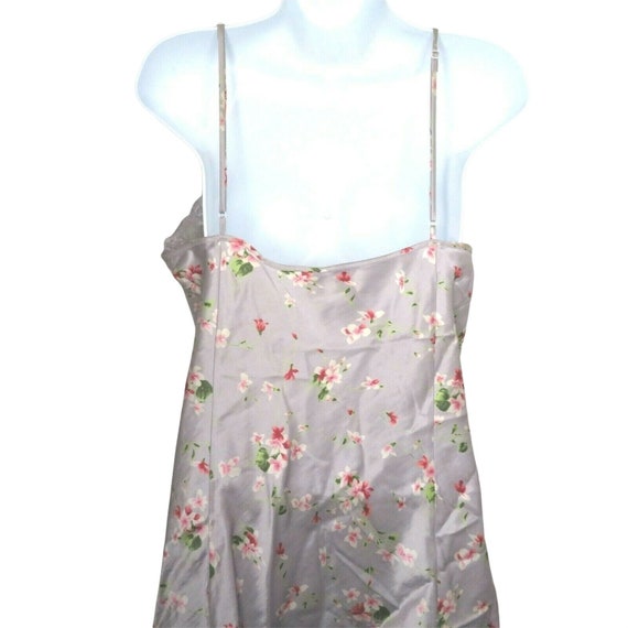 Vintage 90s 00s Bold Floral Lace Nightgown Slip Dress Lingerie Victoria Secret L