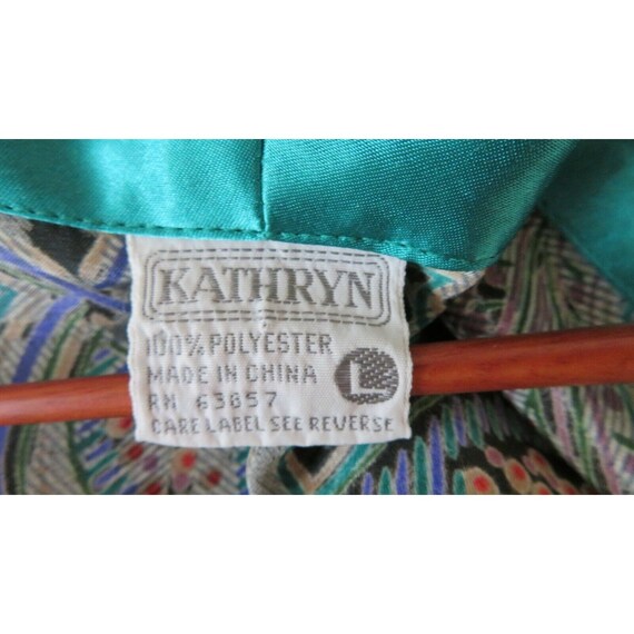 Vintage 90s Kathryn Mid-Calf Dressing Gown Robe L… - image 9