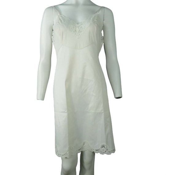 Vintage 60s Penney's Full Dress Slip Dress S Beig… - image 1