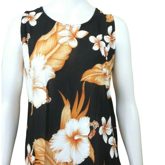 Vintage Unity Trading Hawaii Tank Dress Floral Plumeria