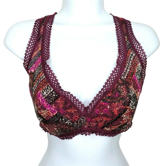 Victoria's Secret Halter Padded Lace Bra Burgundy Rn 54867 Sexy Low Plunge  LG Discontinued Vintage -  Norway