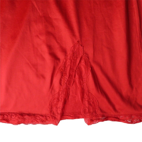 Vintage 60s Womens Satin Half Slip Red XS Nylon L… - image 7