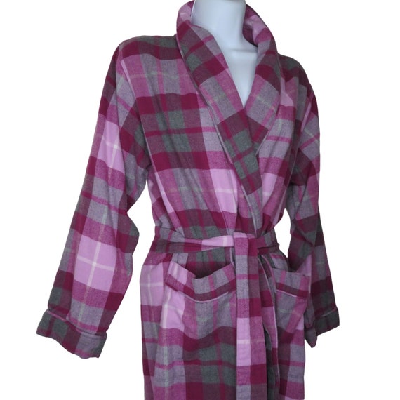 Vintage Sleep Sense Full Length Flannel Robe S Pu… - image 6