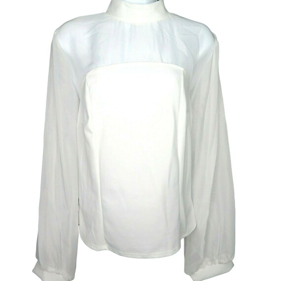 Ashley stewart top white blouses