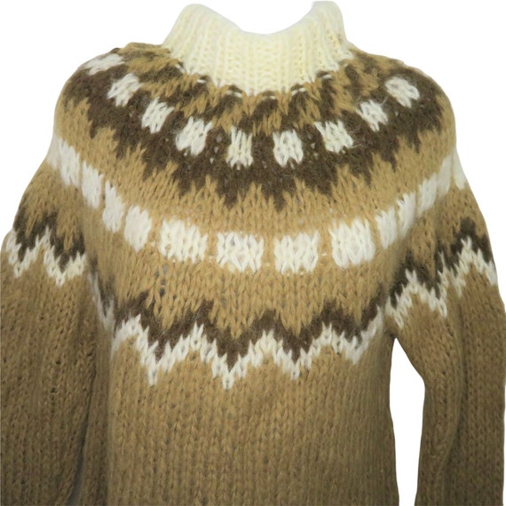 Vintage Alpaca Nordic Fair Isle Pullover Sweater … - image 7