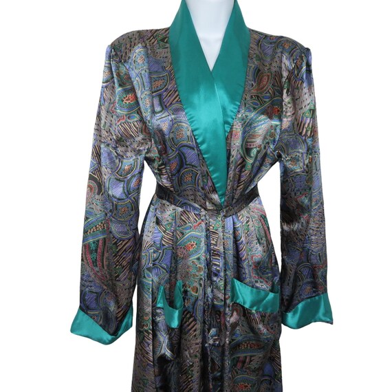 Vintage 90s Kathryn Mid-Calf Dressing Gown Robe L… - image 3