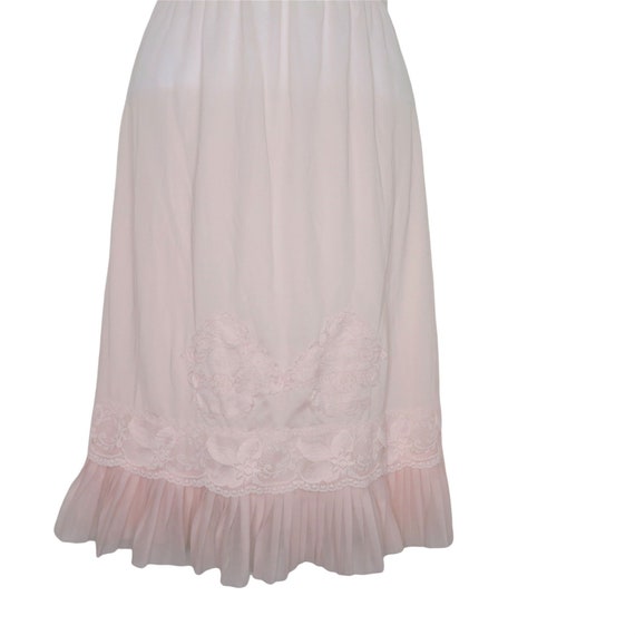 Vintage 60s Nani Flower Half Skirt Slip Pink XS A… - image 5