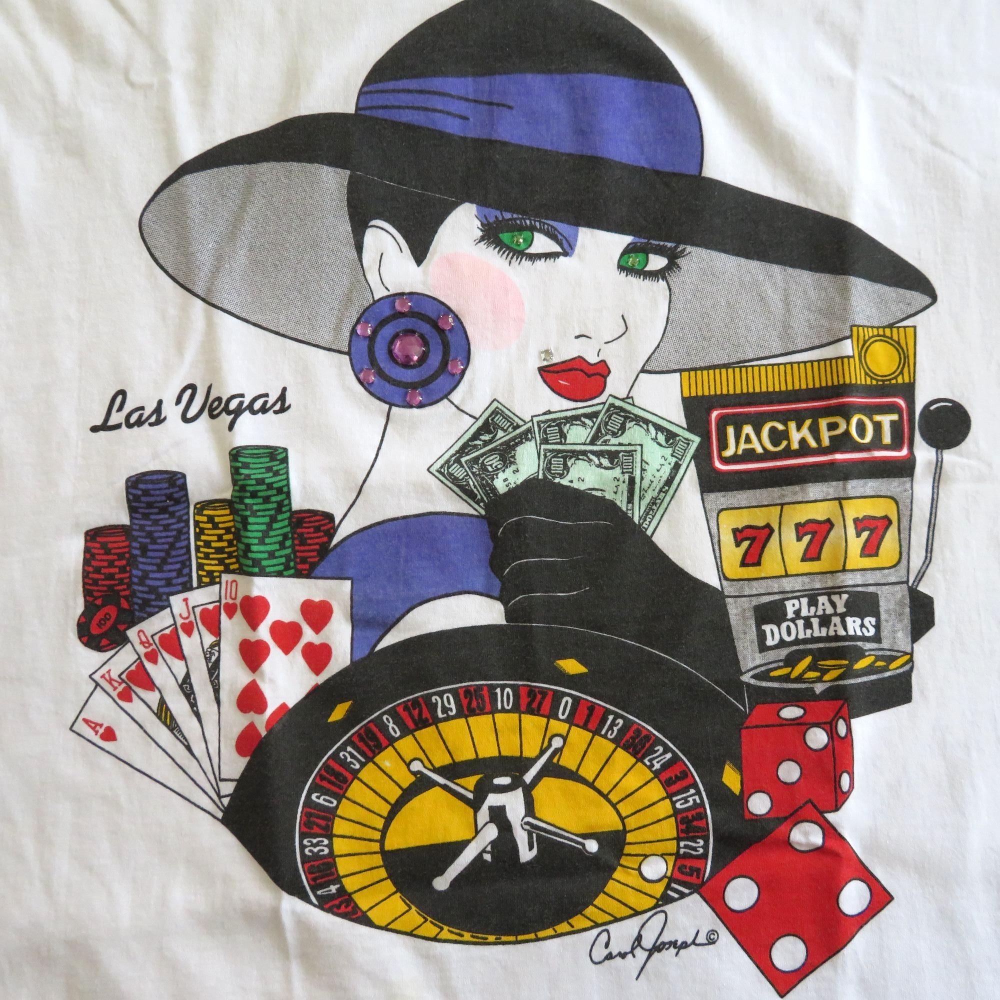 Vintage Las Vegas Graphic T-shirt: Dina Michaels, Carol Joseph 