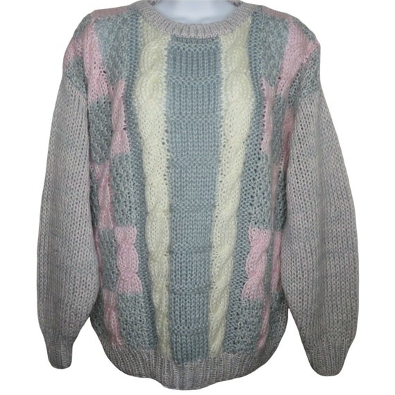 Vintage SML Sport Hand Knit Cable Fisherman Sweat… - image 10