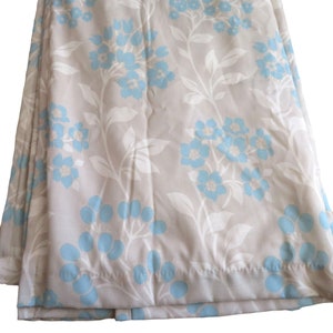 Laura Ashley Vintage Curtain Panels: Blue Floral Lined Pair (35&quot;x83&quot;)