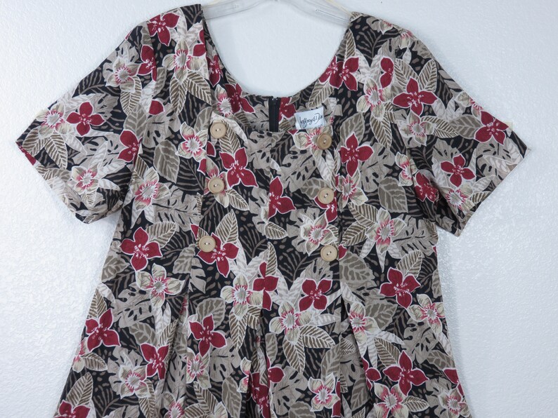 Vintage Jeffrey /& Dara by Linda Hutley Womens Size 16 Floral Pleated Romper Jumper Jumpsuit 100/% Rayon Made in USA