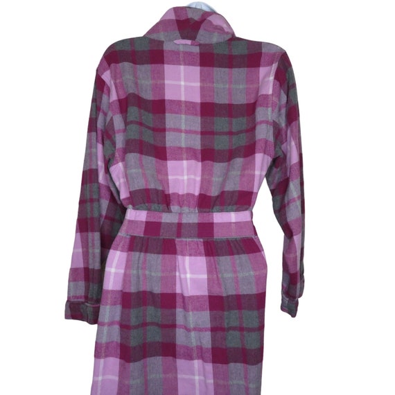 Vintage Sleep Sense Full Length Flannel Robe S Pu… - image 8