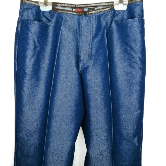 Vintage NY Jeans Shiny Blue Denim M 