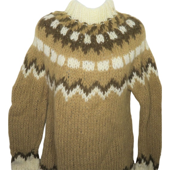 Vintage Alpaca Nordic Fair Isle Pullover Sweater … - image 6