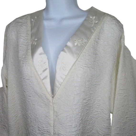 Vintage Oscar de la Renta Caftan Robe: White Text… - image 3