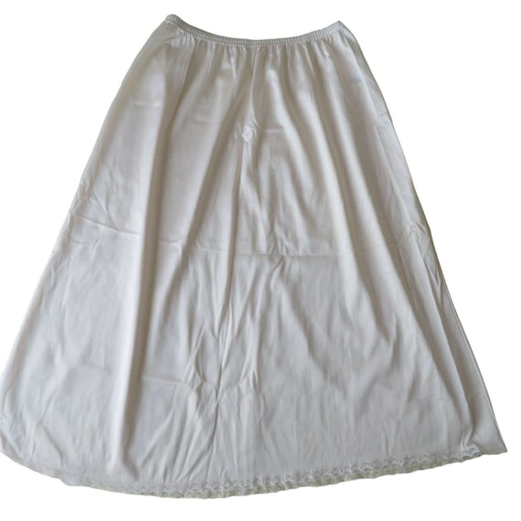 Vintage 70s/80s Vanity Fair Half Slip XS Ivory Ny… - image 1