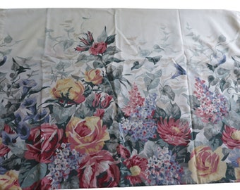 Funda de almohada vintage Wamsutta con estampado floral: tamaño estándar, percal que no necesita planchado.