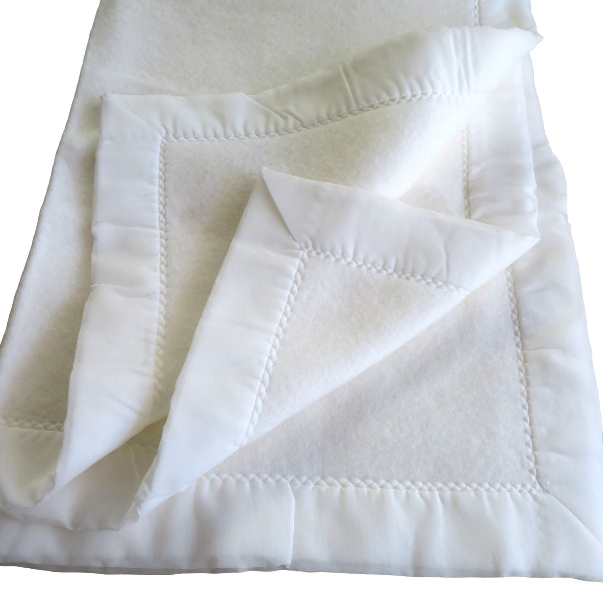 Vintage 50s Thermal Acrylic White Baby Blanket 34 X - Etsy