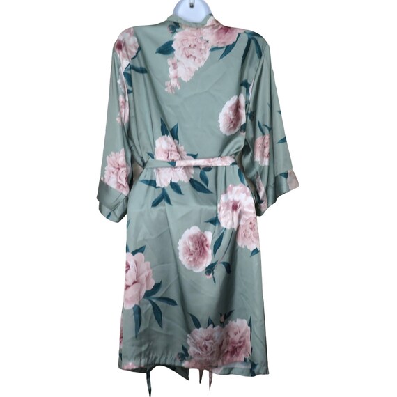Vintage DB Studio Kimono Robe M Dusty Sage Pink R… - image 8