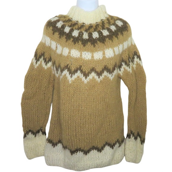 Vintage Alpaca Nordic Fair Isle Pullover Sweater … - image 8