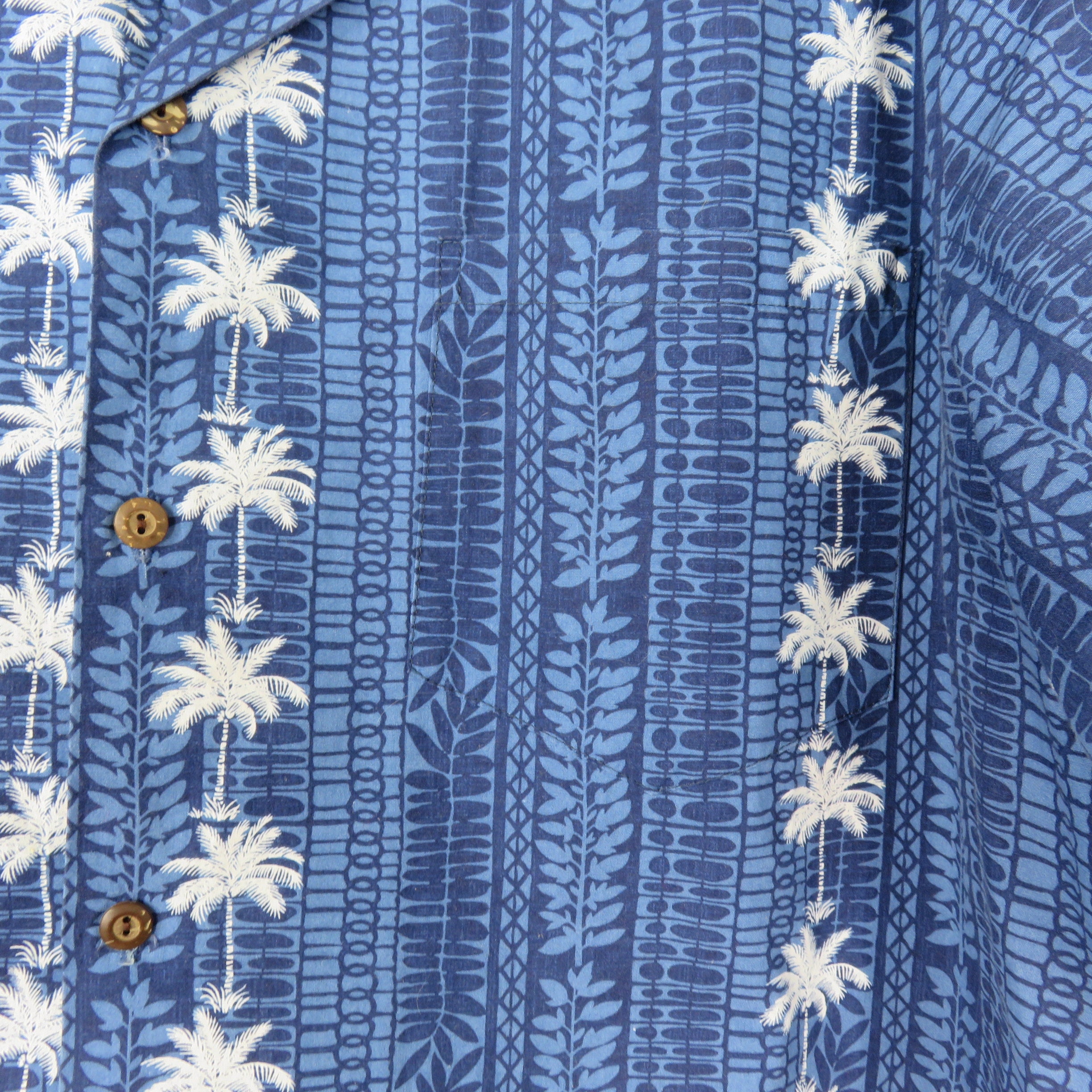 Pacific Legend Vintage 80s Aloha Shirt Mens Large Blue Tribal - Etsy