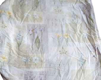 Vintage Thomaston No-Iron Percale Queen Fitted Sheet Floral Design Made In USA