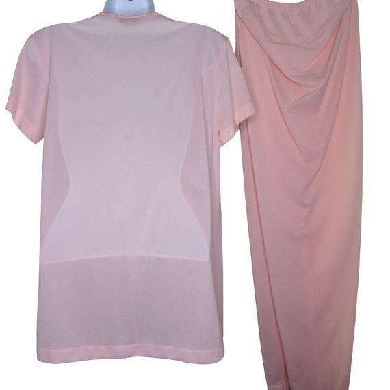 Pyjama 2 Pièces Vanity Fair Vintage – Taille 8 Rose – Haut à Boutons, Pantalon Court