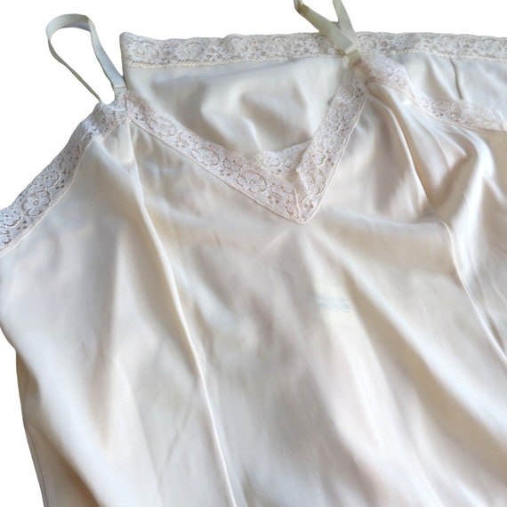 Vintage Maxi Nylon Slip Dress Slip Dress S Nude L… - image 3
