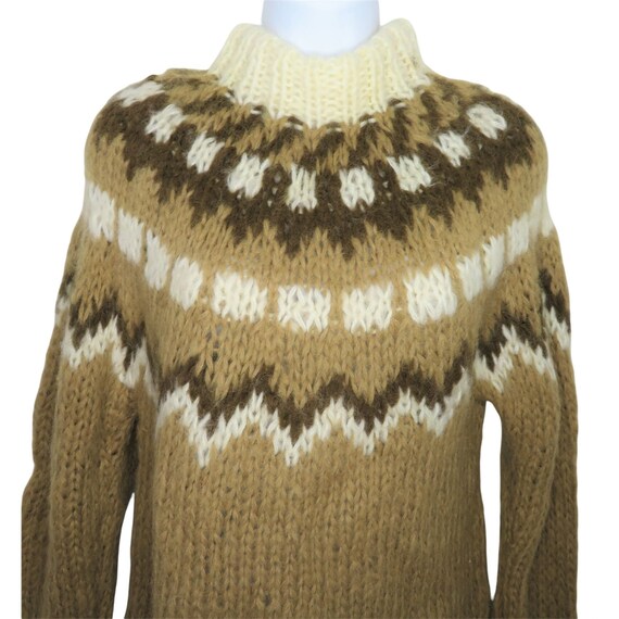 Vintage Alpaca Nordic Fair Isle Pullover Sweater … - image 3