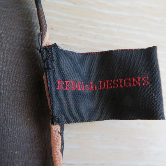 REDfish DESIGNS Vintage Sheer Silk Neck Scarf Han… - image 5