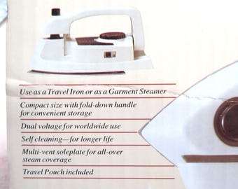 Vintage 1984 Sunbeam Travel Iron Garment Steamer: Dual Voltage - Etsy