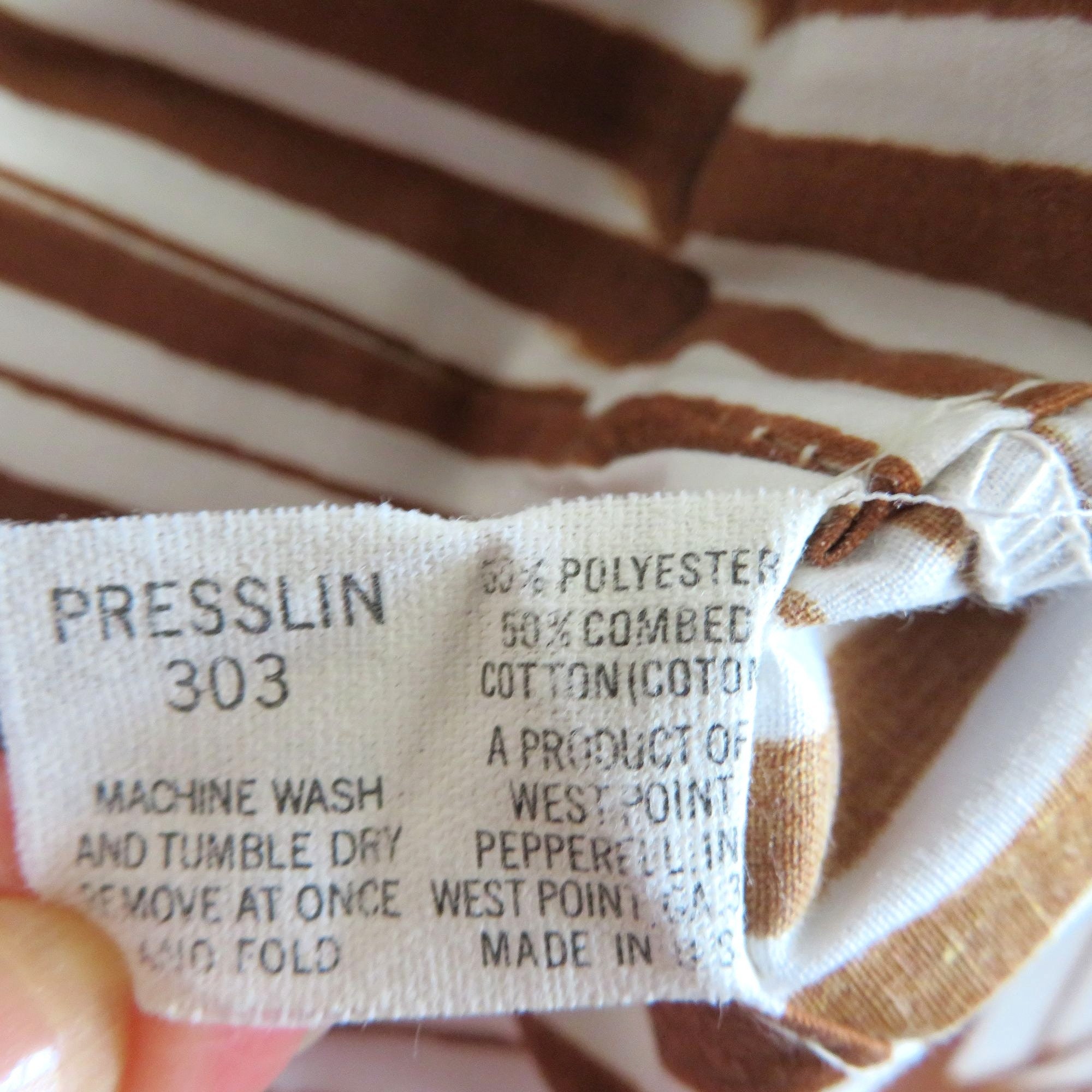 ヴィンテージ マーテックス キングサイズ 枕カバー ブラウン ストライプ フローラル ノーアイロン パーケール 米国製 - Etsy 日本