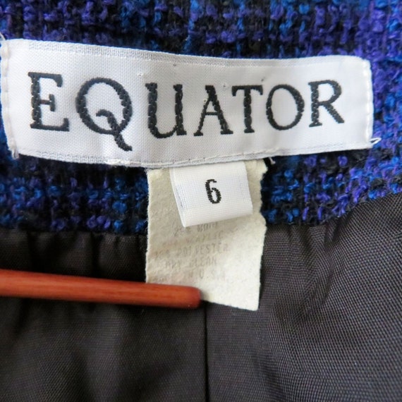 Vintage 70s Equator Plaid Jacket Classic Wool Ble… - image 7