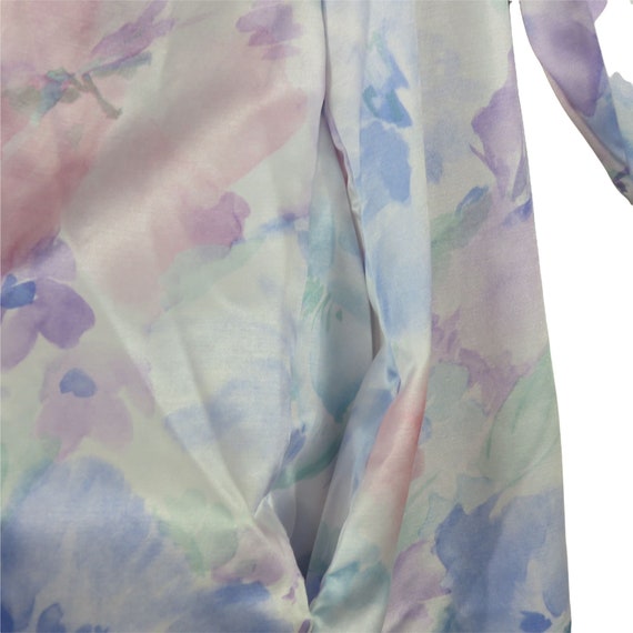 Vintage 60s Floral Nightgown Robe: Cotton Blend L… - image 7