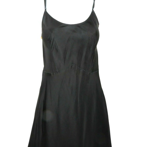 Vintage 40s Suzette Black Taffeta Full Dress Slip… - image 2