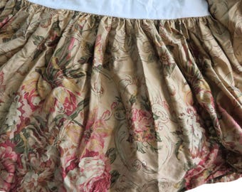 Vintage Ralph Lauren Guinevere Sateen Queen Bed Skirt Dust Ruffle 14" Drop USA