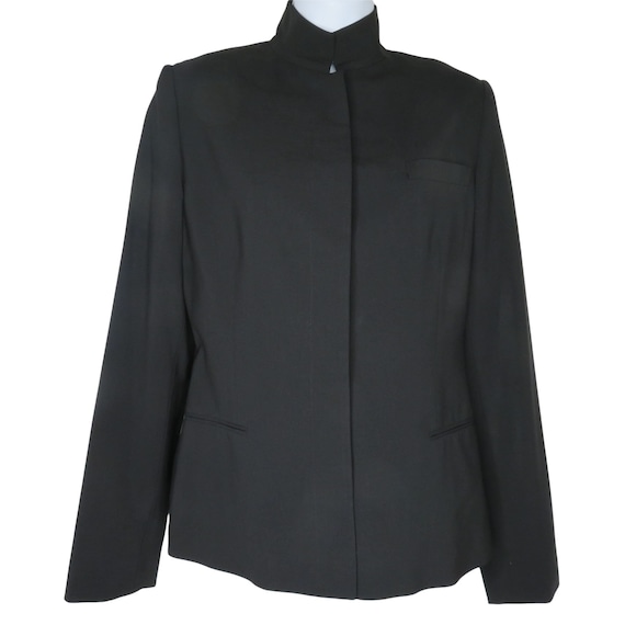 Vintage Ralph Lauren Black Label Wool Jacket - Mandarin Collar