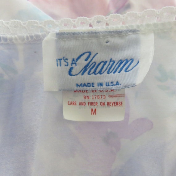 Vintage 60s Floral Nightgown Robe: Cotton Blend L… - image 9