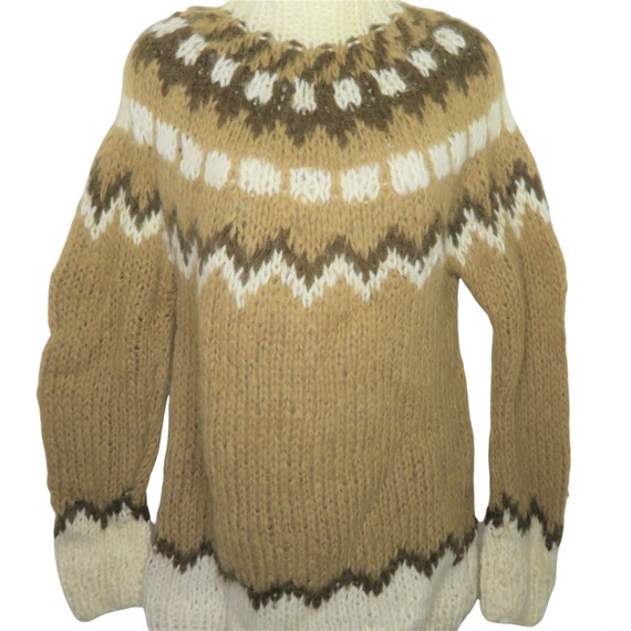 Vintage Alpaca Nordic Fair Isle Pullover Sweater … - image 9