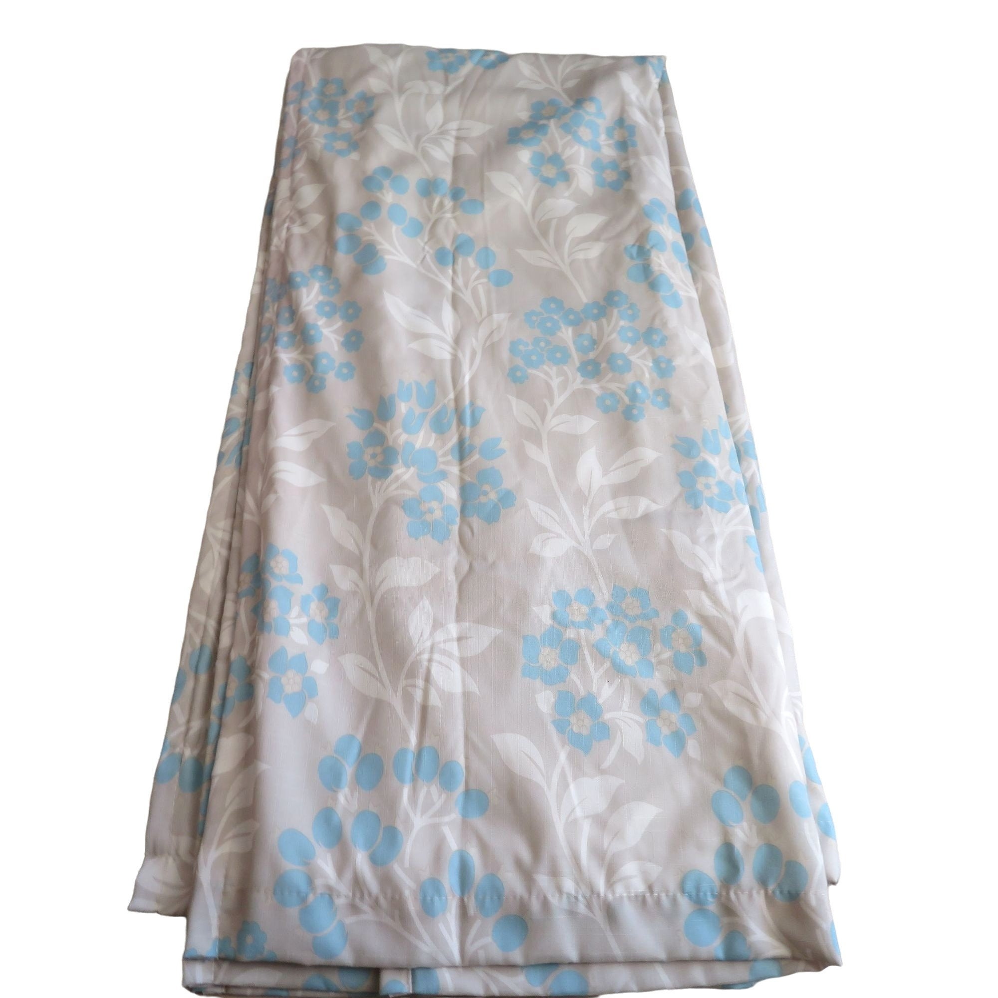 Rideaux Vintage Laura Ashley - Motif Floral Crème - Linen/coton - Longueur 200 Cm - Occasion Très Bon état