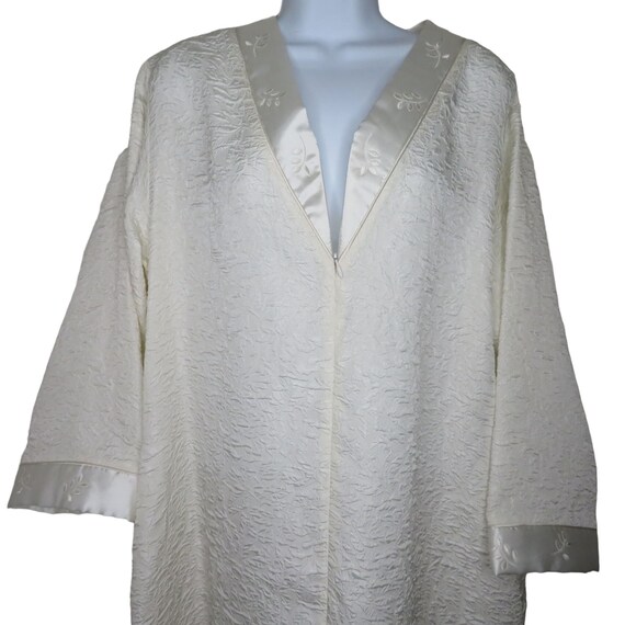 Vintage Oscar de la Renta Caftan Robe: White Text… - image 5