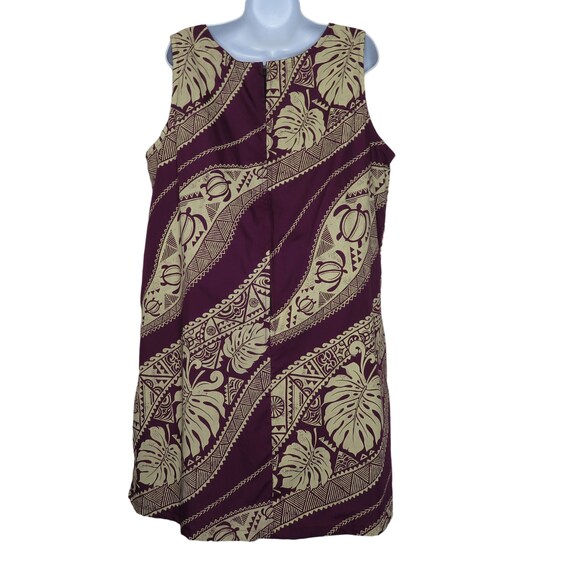 Vintage 70s Handmade Aloha Tank Dress L Purple Fl… - image 8